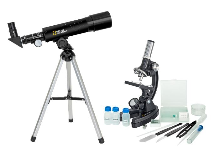 Set Telescopio + Microscopio  (composto da Telescopio 50/360 + Miscoscopio 300X-1200X) National geographic